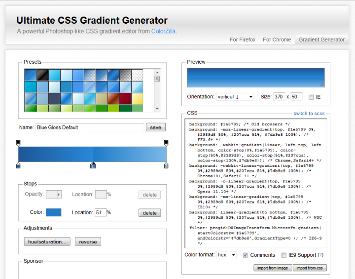 CSS generators &mdash; ColorZilla