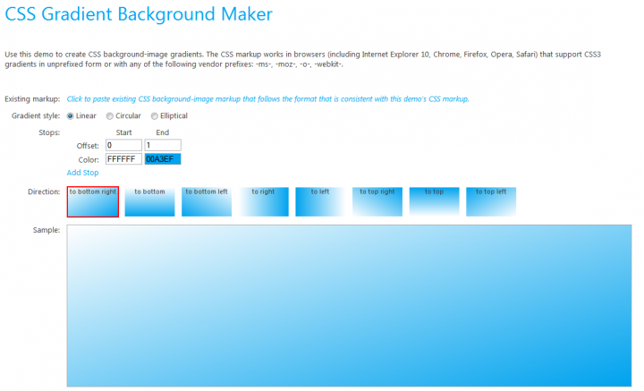 CSS generators — CSS Gradient Background Maker 